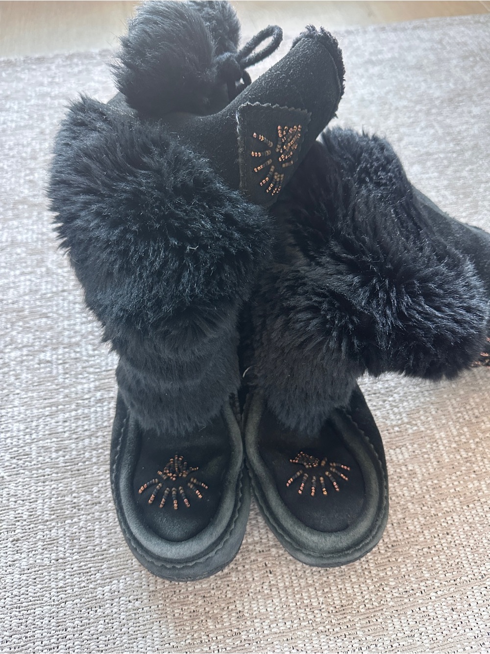 SoftMoc Kids Moccasin Style Boots Brown Size 2